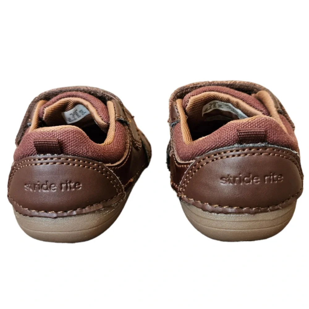 Stride Rite Jodie Leather Shoes Brown Toddler Size 4